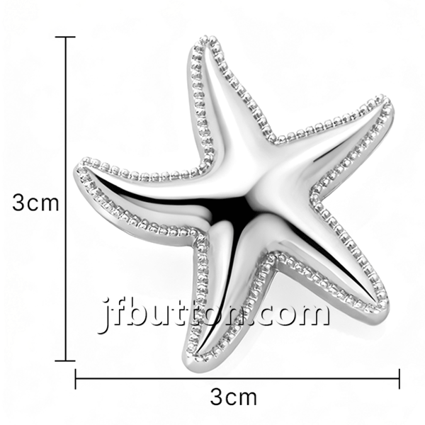 Black Star Shape Buttons With Shank factory
