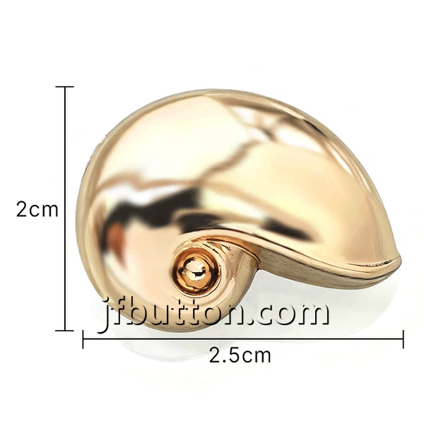 Gold Snail Shape Button For Clothing suppliers
