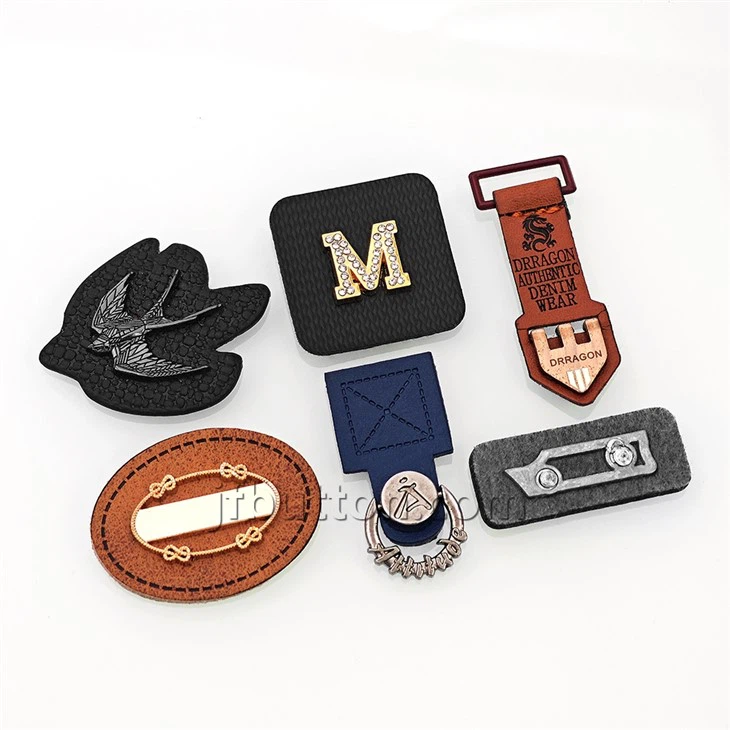 Small Leather Patch With Metal Label factory