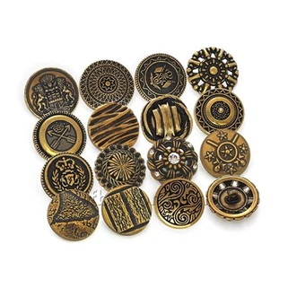 Forn Brass Blazer hnappar