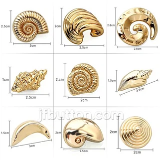 Metal Conch Shape Shank Button