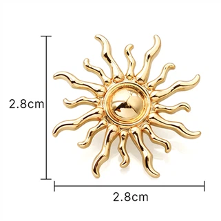 Metal Gold Sun Shape hnappur