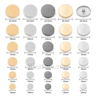 Round Flat Shank hnappur fyrir denim