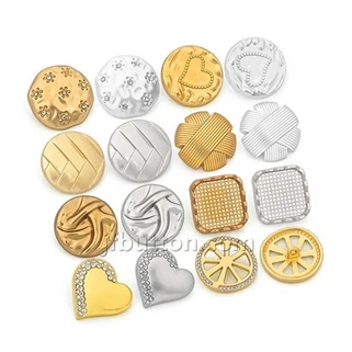 Silfur og Gull skafthnappar