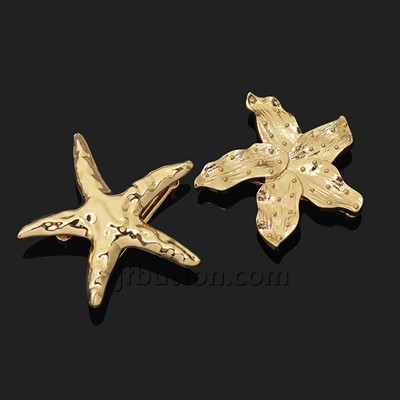 Starfish Hammered Metal Buckle