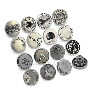 Denim gallabuxur hnappur