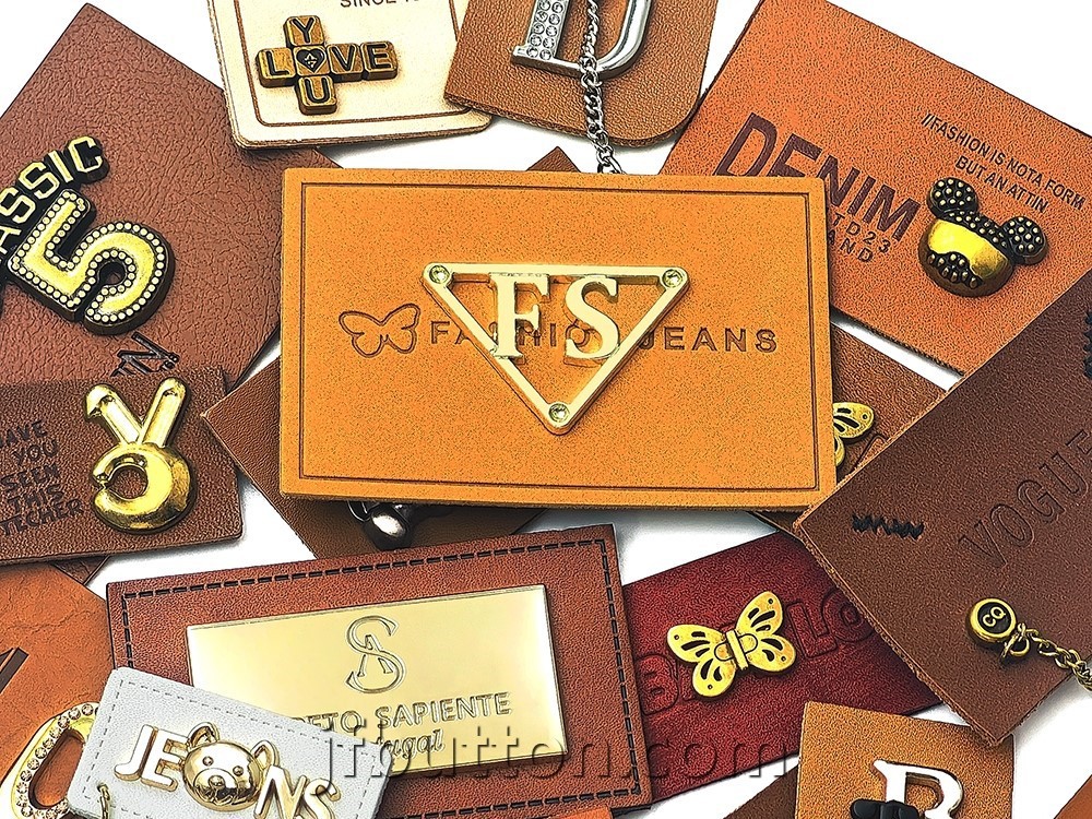 metal leather label metal leather label